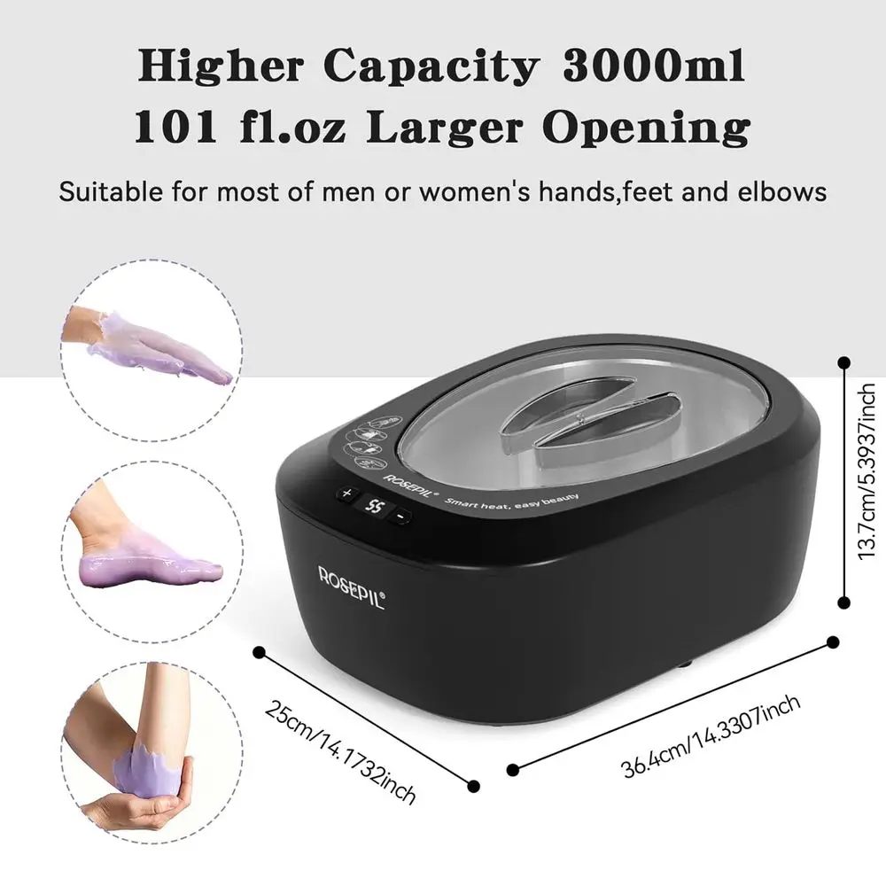 Intelligent Paraffin Wax Machine, Hands-Free, 6 Pcs Wax Included, Spa-Grade for Bath or Home Use