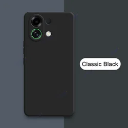 Luxury Candy Cellphone Cases with Camera Protection and Liquid Silicone Armor Coating for OPPO K13 Turbo (Classic Black)