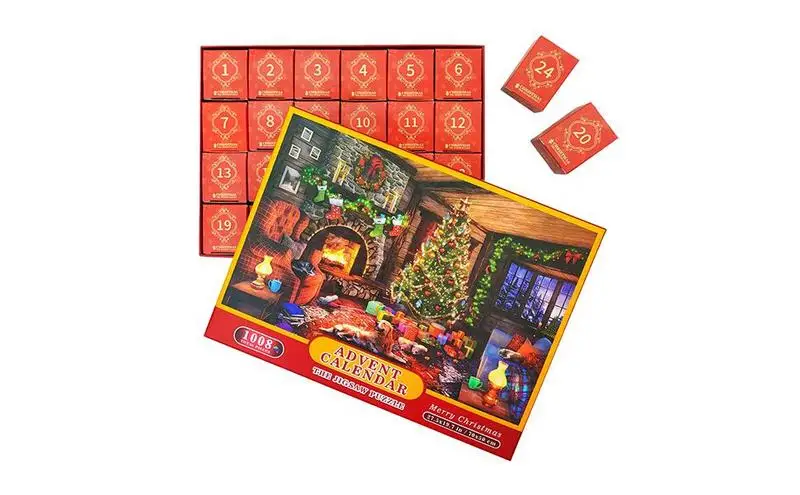 

Advent Calendar 2023 1008 Pieces Christmas Jigsaw Puzzles 24 Days Surprise Christmas Countdown Calendars Christmas By The