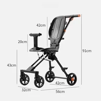 Poussettes pour bébés, poussettes compactes, poussettes légères, chariots de voyage pour bébés, chariots pliants à quatre roues pour bébés pour les voyages en avion 6