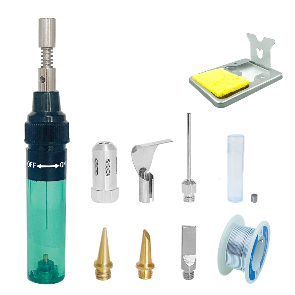 hot air soldering 1300 Celsius Butane Gas Welding Soldering Iron Kit Set Welding Pen  Gas Soldering Iron Cordless Butane Tip Tool electronics soldering kit Welding Equipment