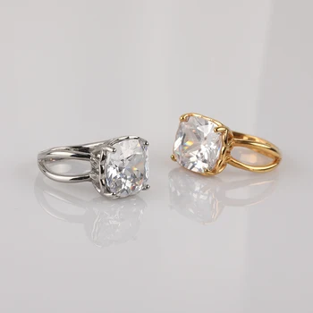 Trendy Stainless Steel Women Rings with Brilliant Cubic Zirconia Luxury Engagement Rings Fashion Wedding Party Jewelry 1
