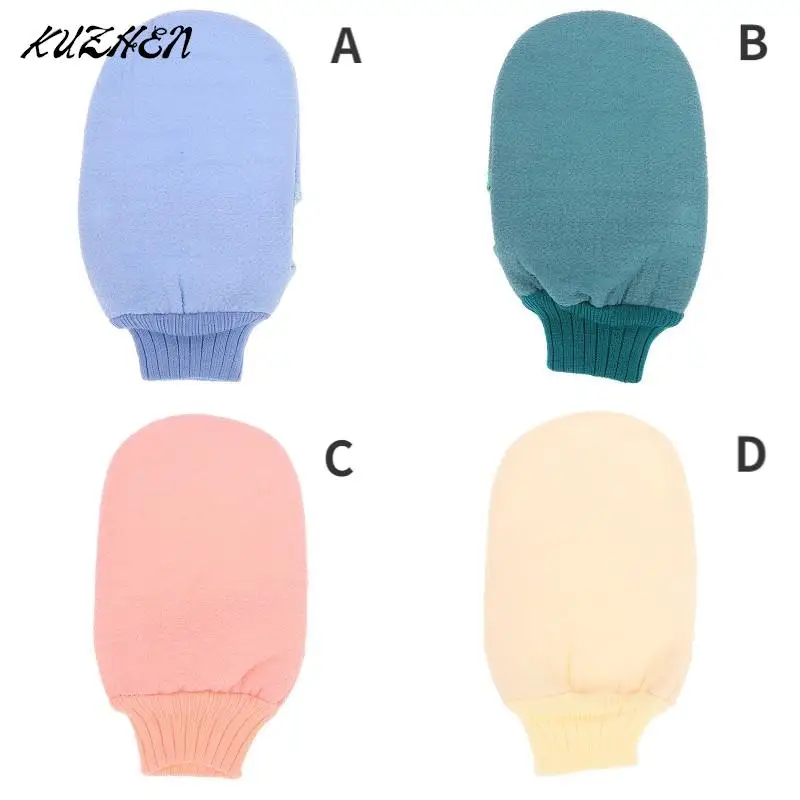 샤워 스파 각질 제거제, 양면 목욕 장갑, 바디 클렌징 스크럽, 미트 마찰, 1 개 