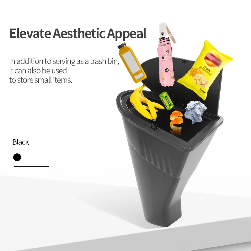 Interior Accessories ABS Storage Box Modification Accessories For Tesla Model Y Door Trash Can Rear Press Type Trash Can
