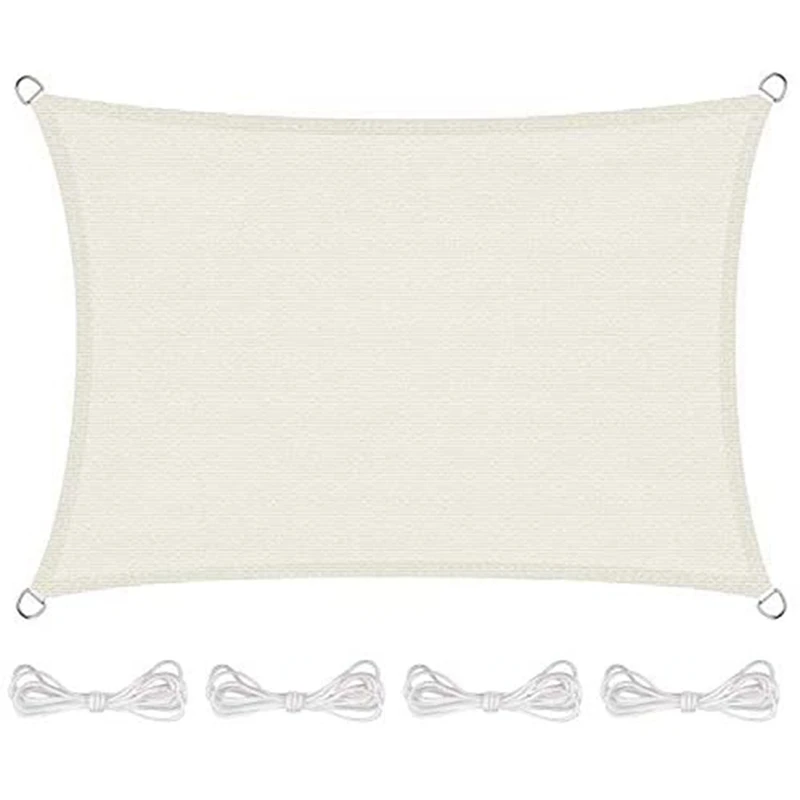 Sun Shade Sail With Mounting Ropes Sun Protection Water Resistant Shade