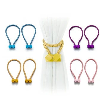 Ganci per tende magnetici in tinta unita fermacravatte fermacravatte clip per fibbie fermacravatte per tende per soggiorno decorazione camera da letto 1