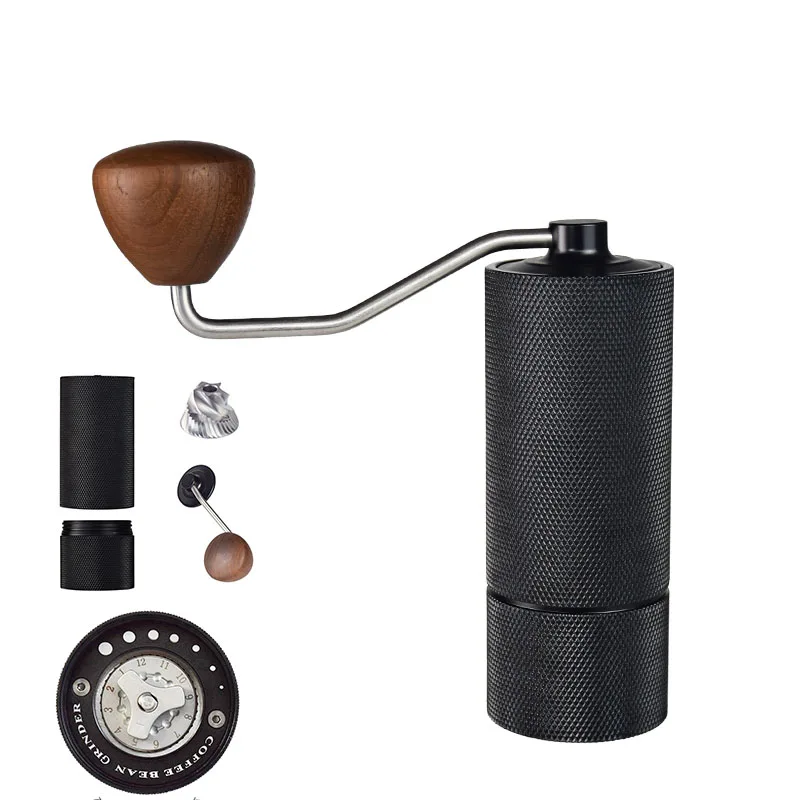 

Ecocoffee High Quality Manual Coffee Grinder Portable Adjustable Stainless Steel Burr For Kitchen Send Cleaning Brush