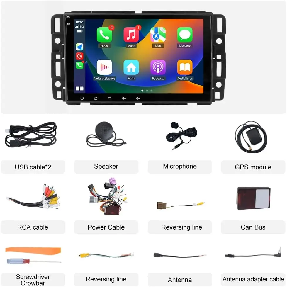 Android Car Radio Stereo Touch Screen for Chevy Silverado