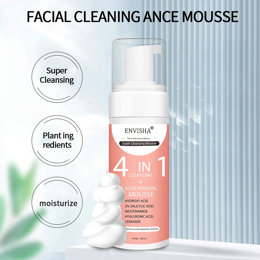 ENVISHA Cleaning Mousse Facial Skin Care Exfoliating Peeling Gel Deep Remove Smooth Moisturizing Cream Whitening Shrinking Pores 2