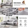 Velvet Sofa Cover Thick Elastic 1/2/3/4 Seater Sofa Cover for Living Room Velvet Plush L Shaped Corner Sofa Cover Couch Cover 3