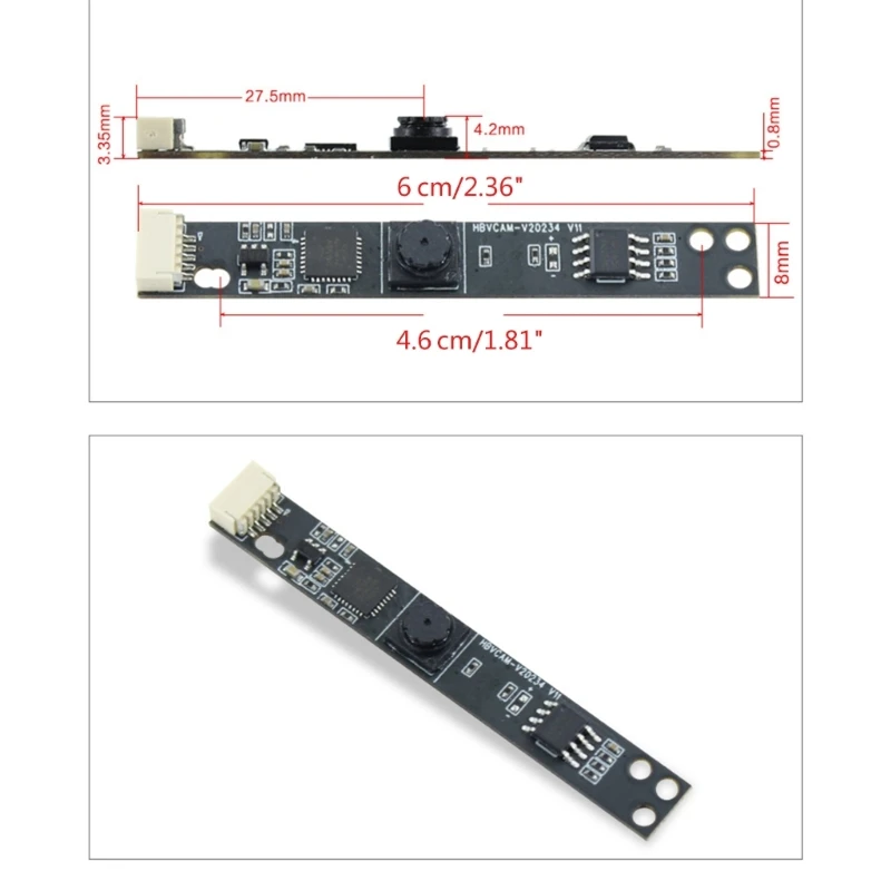 USB OV7675 Camera Module 66 Degree View USB Frees Driver Webcam 1/6.5" YUY2 Focal Adjustable For Advertising Player Laptop 6