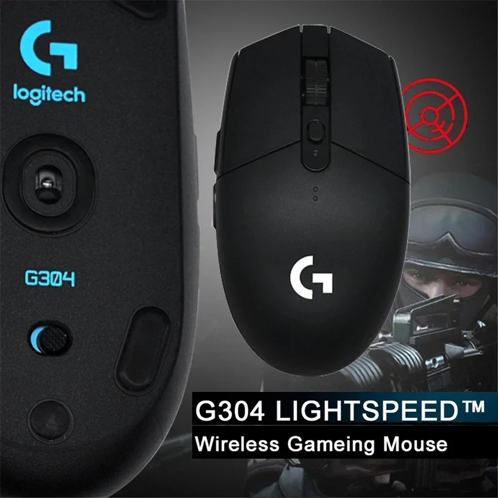 Wireless Mouse Logitech G304 G305 Computer Gaming 2.4G Wireless Mouse Ergonomic Mouse Tech Engine 12000DPI for LOL PUBG Fortnite Overwatch