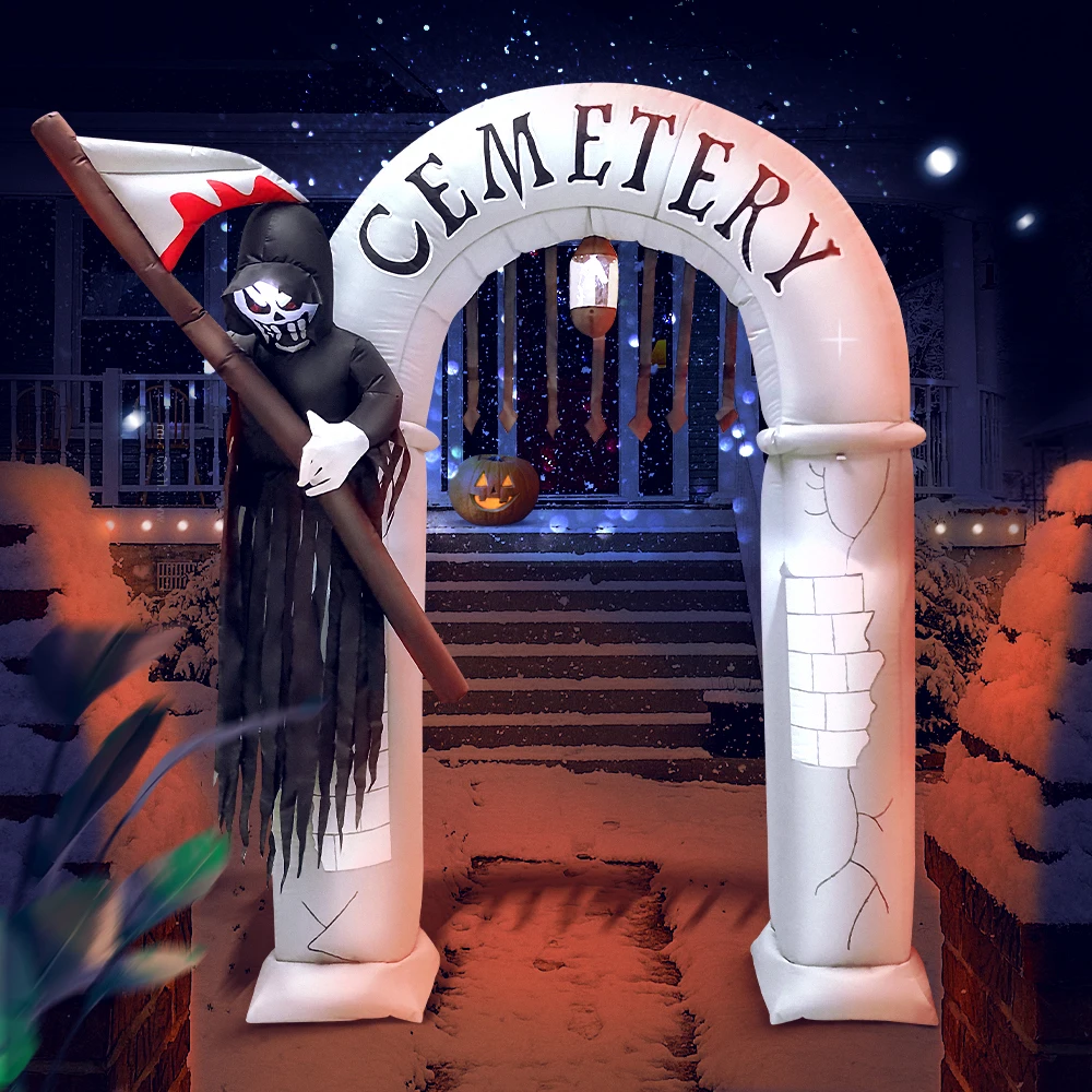 

Halloween Courtyard Decoration Inflatable Air Mold Death Reaper Festival Luminous Decoration Props Cartoon Decoration Air Mold
