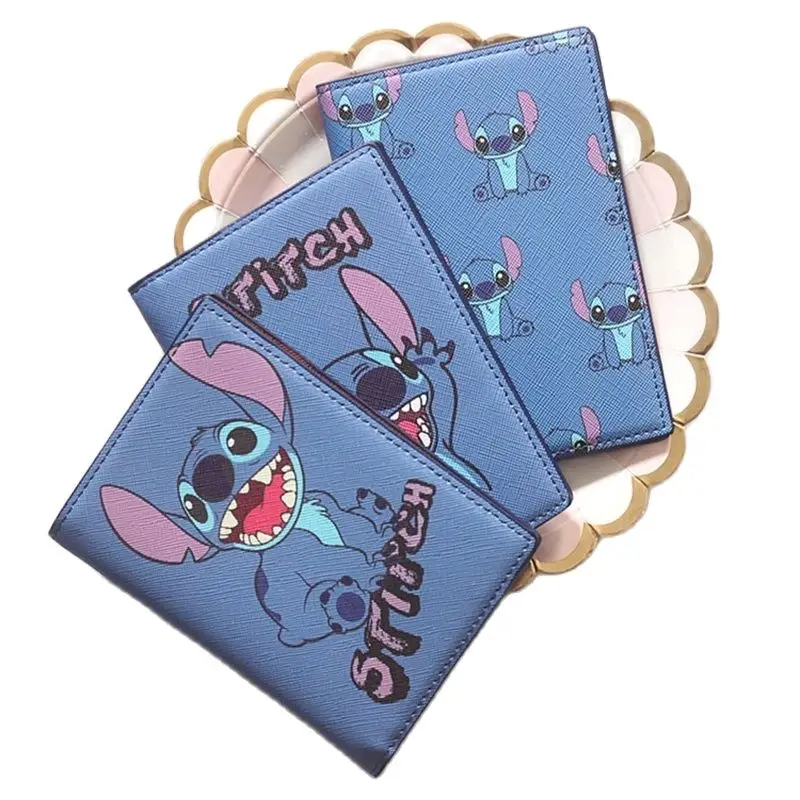 2023 Disney Stitch Passport Cover Porta Passaporto Da Viaggio In Pelle Blu Pu Per Uomo Funzione Porta Biglietti Da Visita Con 3 Porta Carte