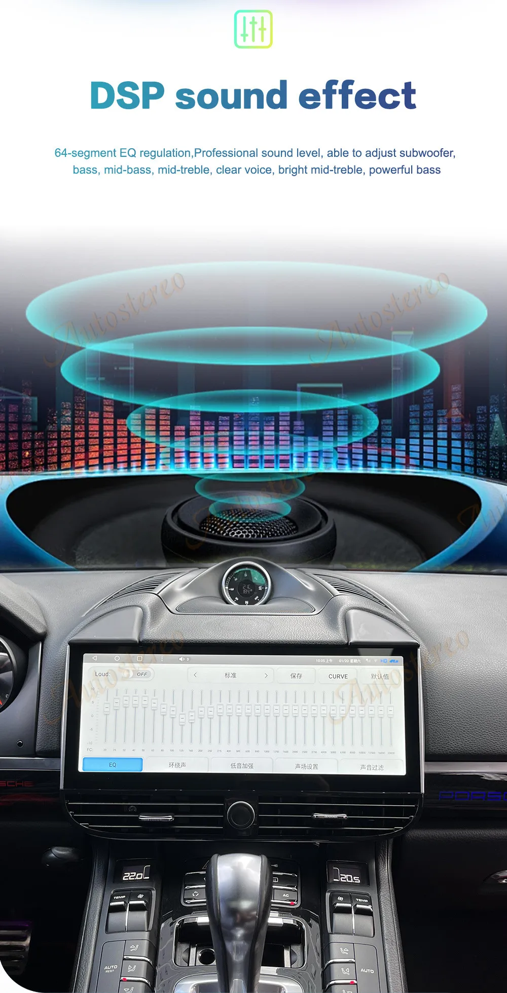 Auto Stereo Carplay Android 13 For Porsche Cayenne 2010-2017 Car GPS Navigation