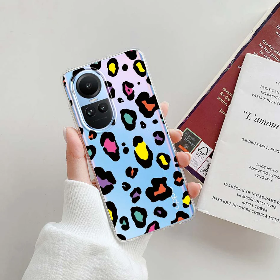 Funda protectora de TPU para OPPO Reno 10 5G, cubierta suave delgada con  letras de corona bonitas, CPH2531, CPH2521 - AliExpress