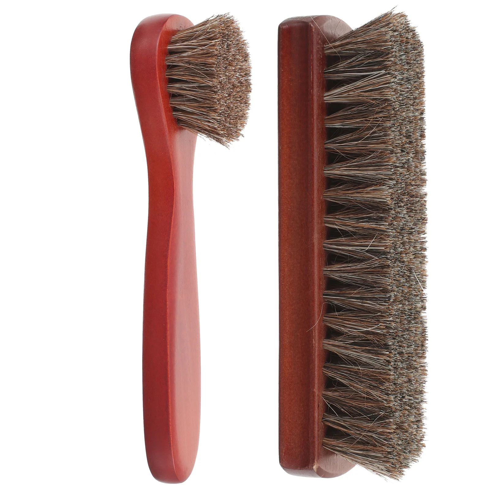 

2 Pcs Shoe Brush for Horsehair Polish Boot Cleaning Car Seat Boots Applicator Kit