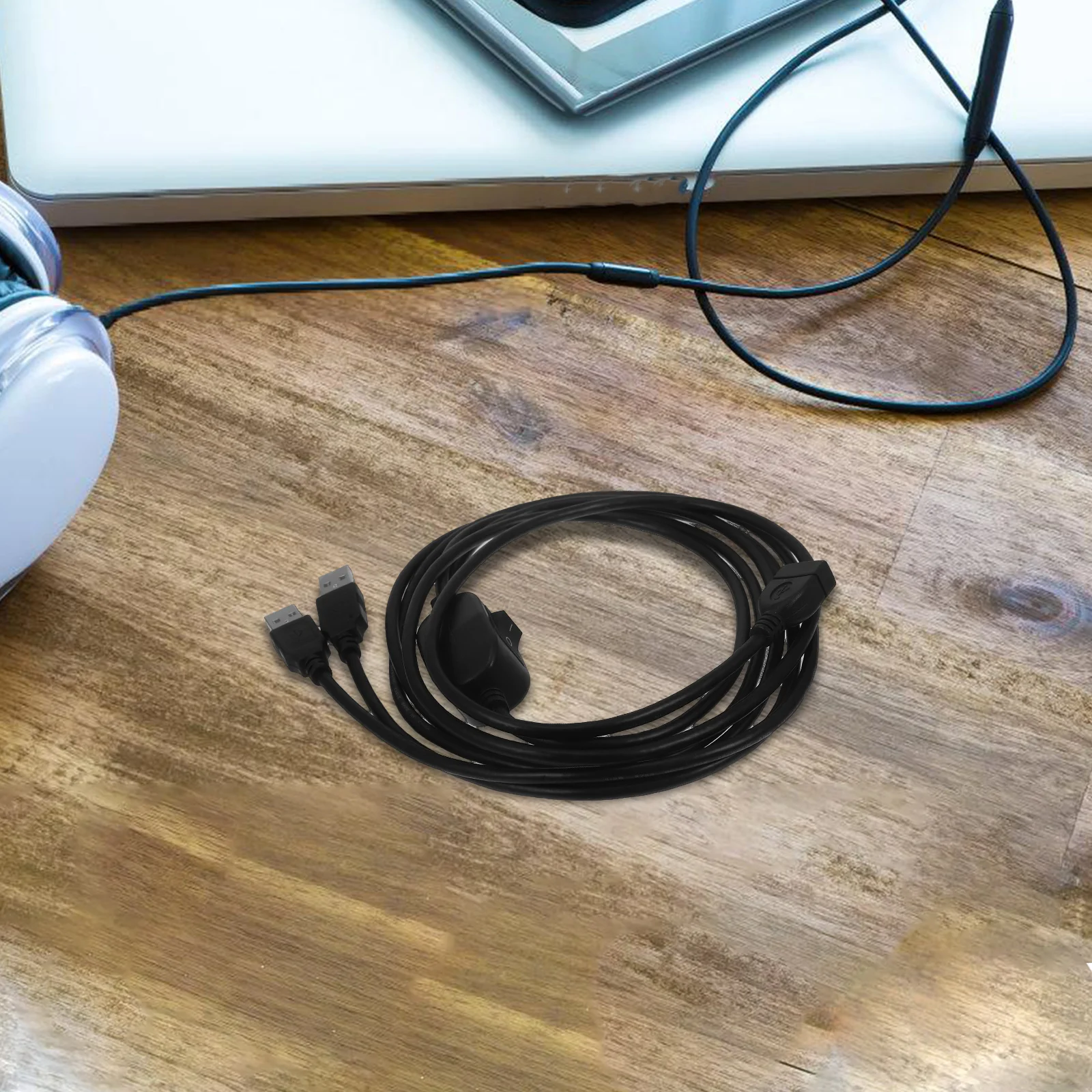 컴퓨터 전원 공급 장치 프린터 공유 라인 USB 액세서리 어댑터 변환, 케이블 노트북용 컨버터 2 개