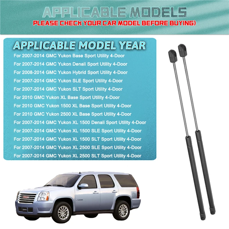 Liftgate Window Support Struts - Set Of 4 For GM Chevy Suburban, Tahoe, GMC Yukon 2005-2006 - PM3056 - View #7