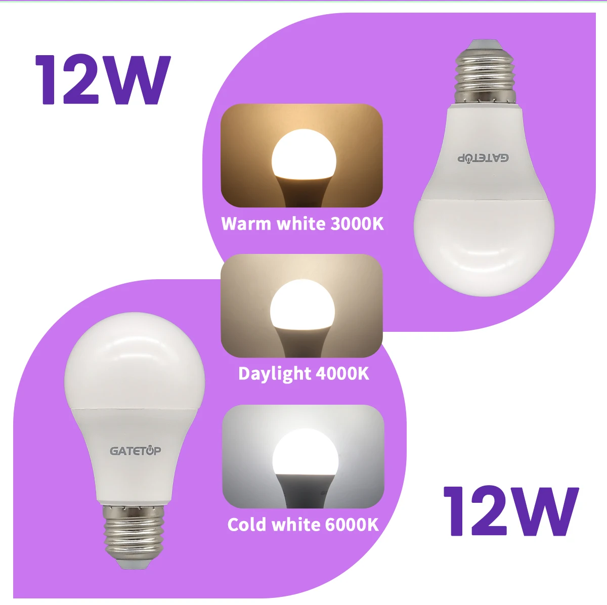 1-10개 LED 전구 램프 E27 AC 220V 110V 전구 12W 램프다 봄빌라 주광등 가정용 샹들리에 거실용 LED