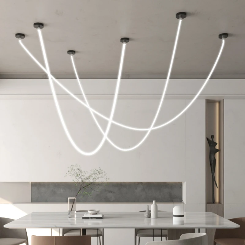 Pendant Lights Pendant Lamp Chandelier Lighting Modern LED Chandelier Silicone Lamps 360-degree Light-emitting for Living Room Restaurant Department Hotel Office Pendant Lights
