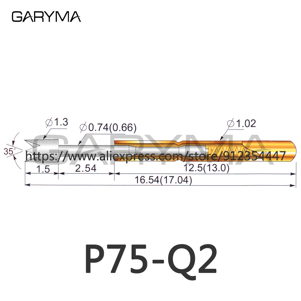 100 Stück P75-H2 P75-H3 P75-J1 P75-LM2 P75-LM3 P75-Q1 P75-Q2 P75-T2 P75-T3 R75 1 W 2 W 3 W Federprüfspitzen Pogo Pins Buchse – Detail 8