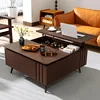 Lift Top Mid Century Modern Square ,Walnut Wood ,Multi-Functional Coffee Table with Storage for Living Room 4