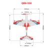 QIDI-550 RC Plane 2.4G Remote Control Aircraft Brushless Motor 3D Stunt Glider EPP Foam Flight Airplane Toy for Children Adults 4