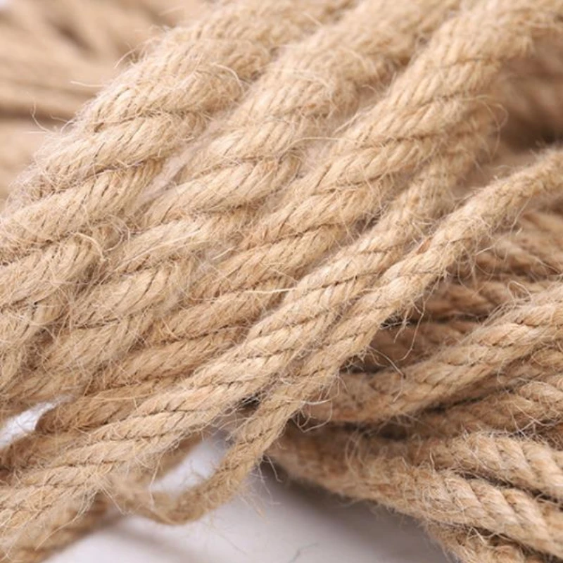 New 4mm 10m Natural Burlap Hessian Jute Twine Cord Hemp Rope For