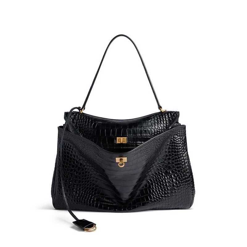 Rodeo Woman Bags Spring Autumn Genuine Leather Women Totes Fashion Gold Buckle Women Shoulder HandBags shoulder bag ladies handbag underarm bag