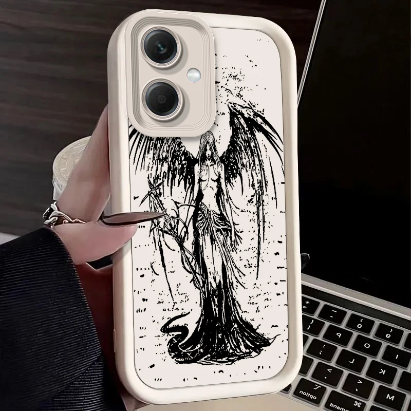 Retro Punk Angel Silicone Phone Case Cover