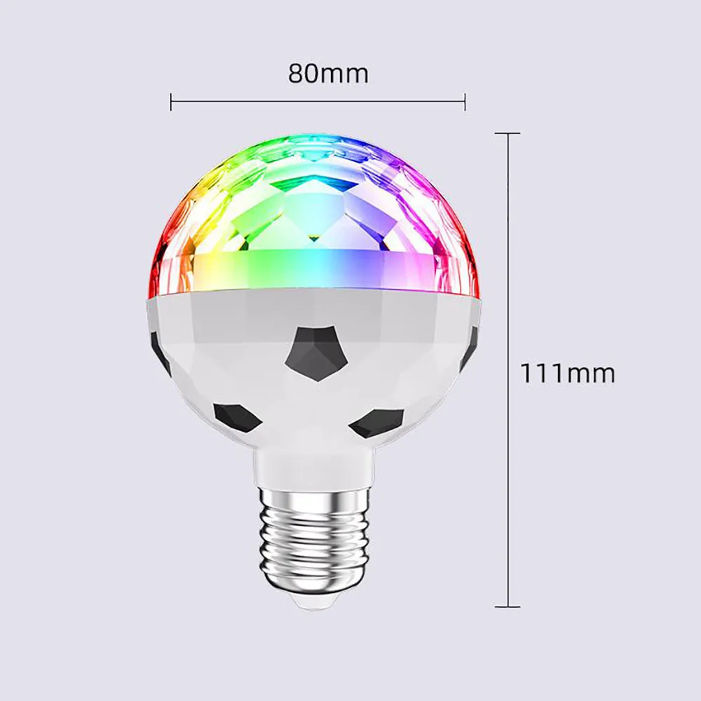 E27 LED RGB 6W 볼 라이트 회전 마법의 프로젝션 램프 파티 DJ 디스코 볼 라이트, 홈 파티 KTV 바 무대 웨딩 라이트