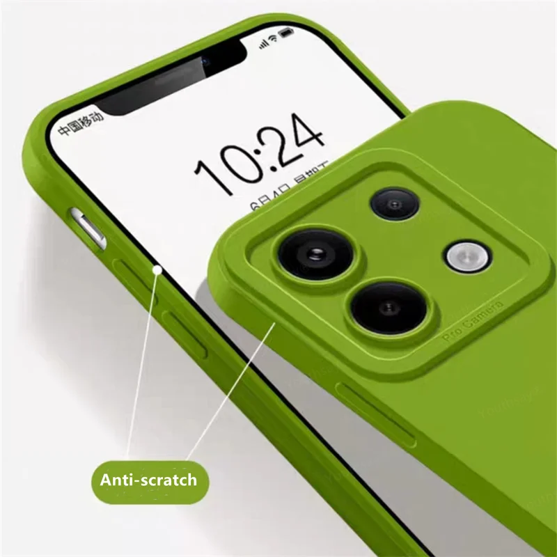 For Redmi Note 13 Pro Global Case Redmi Note 13 Pro Cover Fundas Coque Camera Protector Liquid Silicone Back Case Redmi Note 13