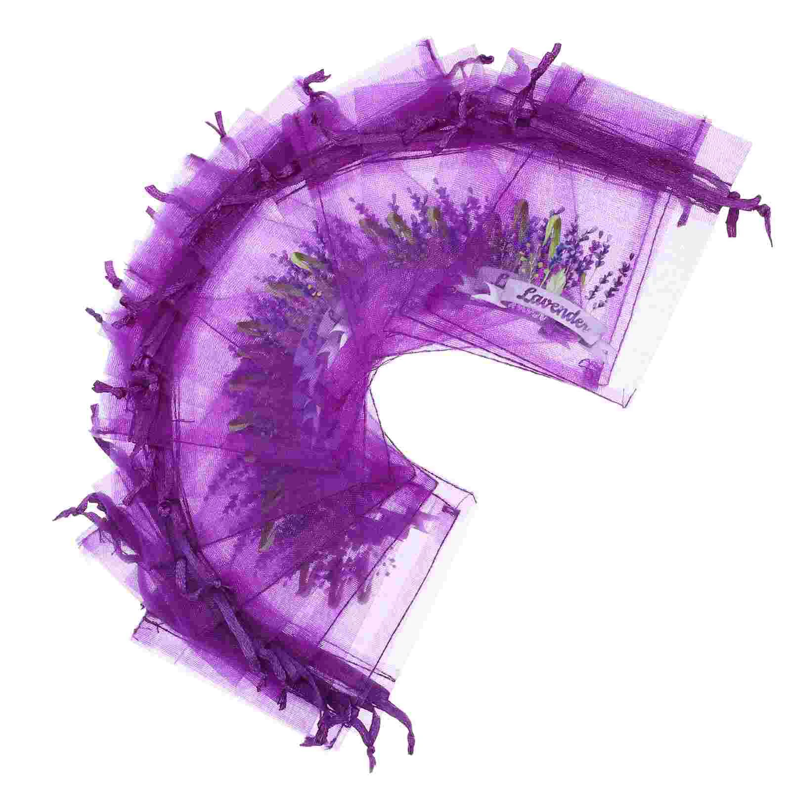 20 Pcs Lavender Bag Gauze Pouches Sachet Bags Clear Party Favor Sachets Empty for Drawstring