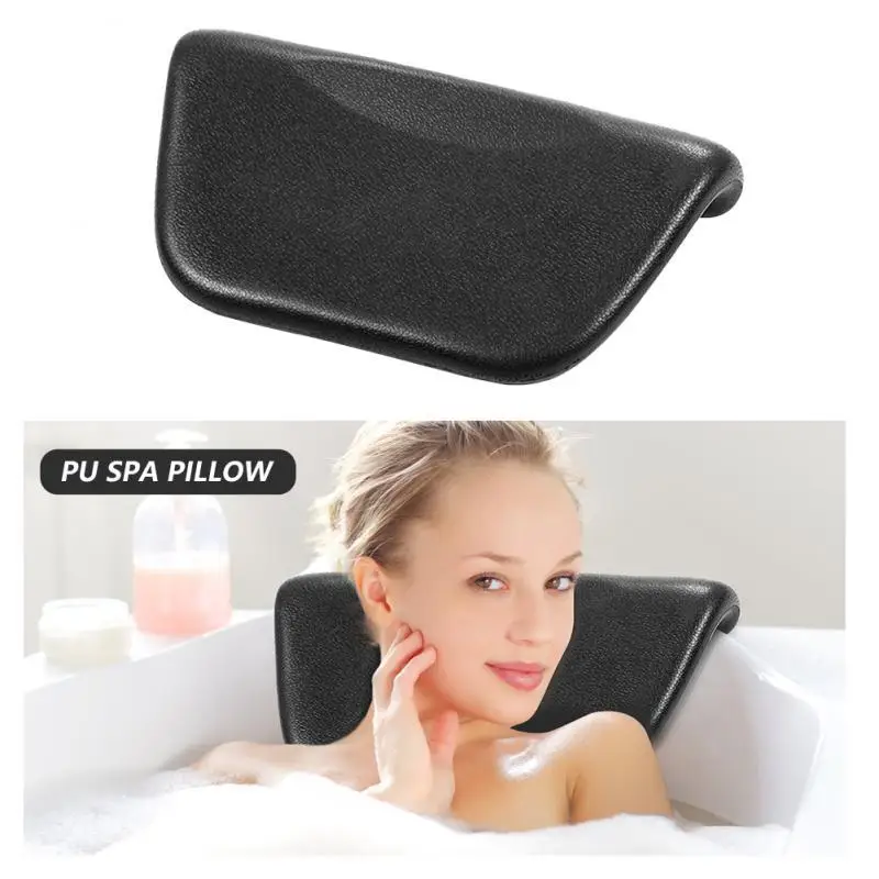 1pc Spa-like Bathtub Pillow with Non-Slip Suction Cups for Neck and Back  Support bathroom accessories