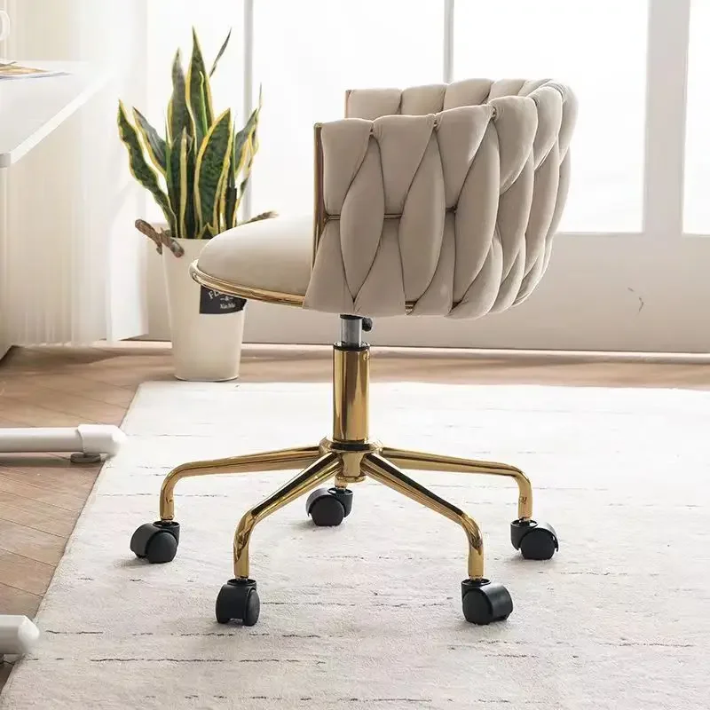 Adjustable Swivel Makeup Chair Living Room Dining Chair Bedroom Dressing Table Rotating Backrest Makeup Chairs Manicure Stools makeup chair