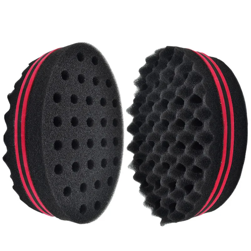 Oval Double Sides Magic Twist Hair Brush Sponge Brush For Natural Afro Coil Wave Dread Sponge Brushes Hair Braids Braiding Hair Styling Tool
