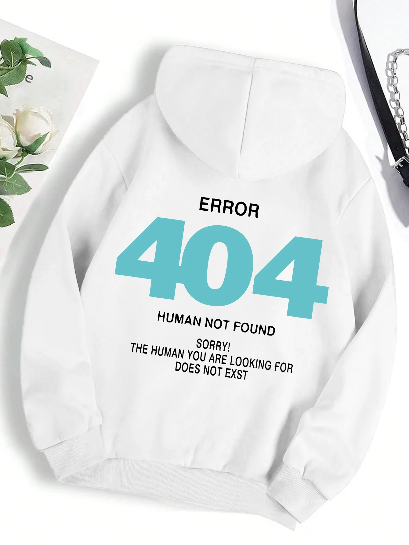 Error 404 Human Not Found sorry! Women's Hooded Fashion S