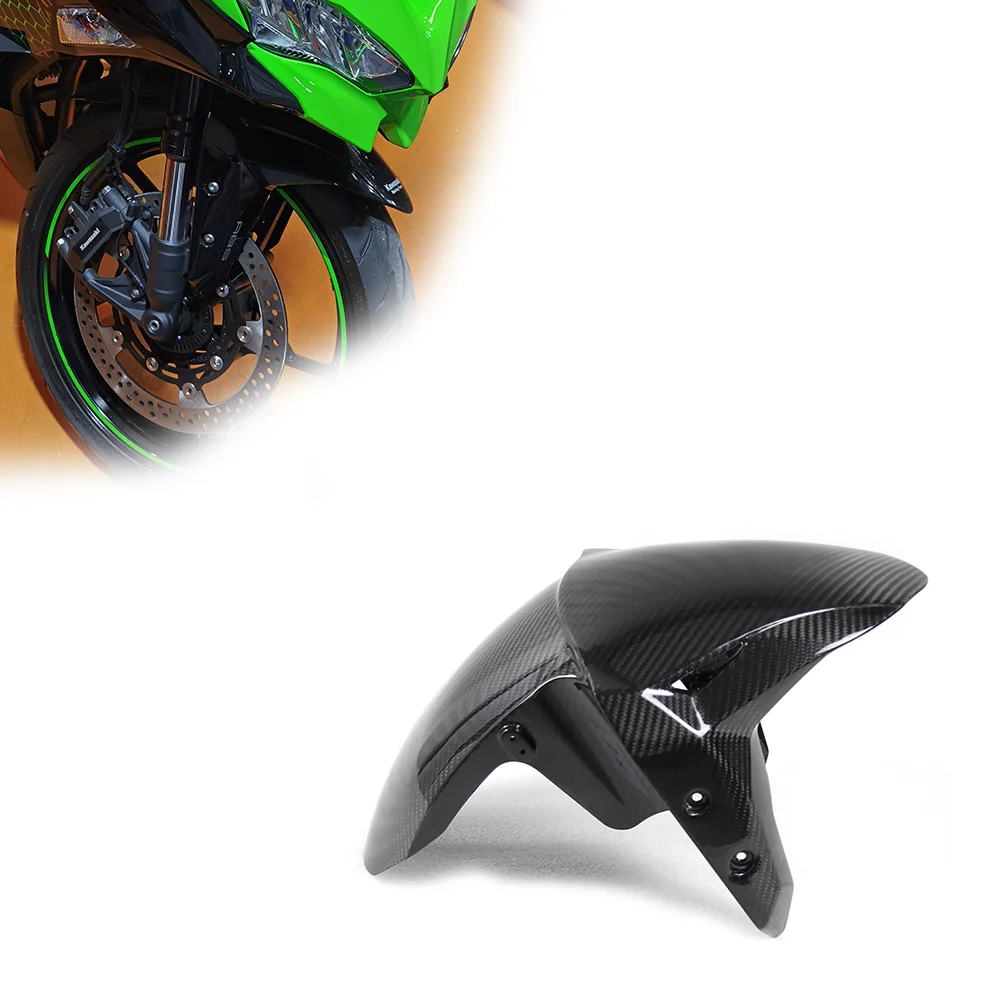 

For Kawasaki ZX25R ZX 25R 2020-2021 3K Carbon Fiber Motorcycle Front Fender Splash Mud Dust Guard Mudguard