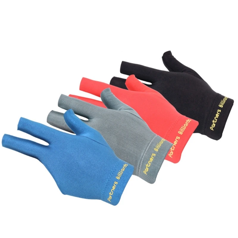 

3 Fingers Billiards Gloves Pool Cue Gloves Elastic Show Shooters Pool Snooker Players Gloves Breathable Anti-Skid Glove