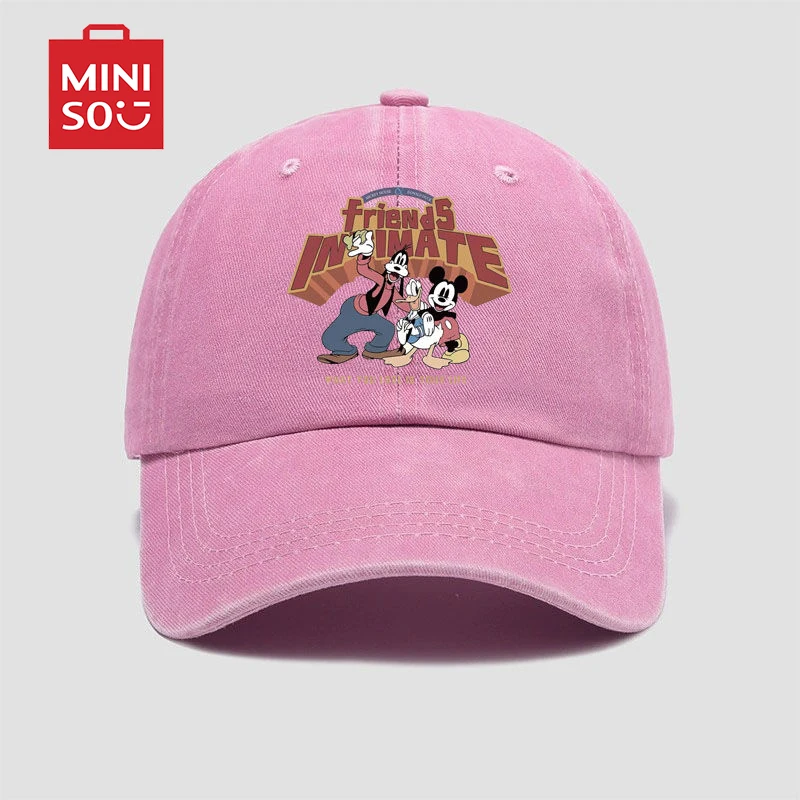 

Kawaii Disney Anime Baseball Hat Cute Mickey Mouse Donald Duck Cartoon Sunshade Fashion Wide Brimmed Duck Tongue Hat Girl Gift