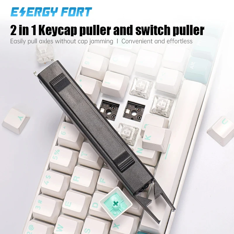 Hot Swap Key Puller Keycap Ajustador Interruptor Portátil Removedor para Fixação de Teclado Mecânico Ação Faça Você Mesmo Ferramenta de Limpeza em 1