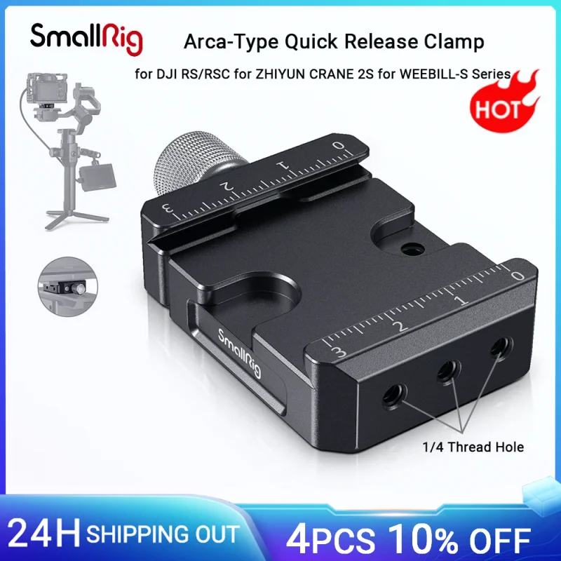 Smallrig Dslr Tipo Arca Morsetto A Sgancio Rapido Per Dji Ronin S/Ronin Sc Per Zhiyun Crane Per Weebill S Gimbals Arca Baseplate -2506