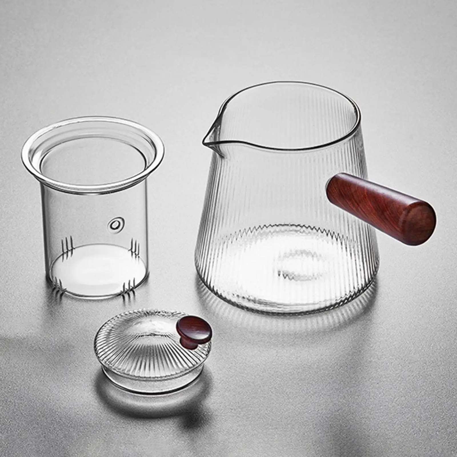 Elegant Glass Teapot Infuser Set - Modern Tea Brewer for Home And Outdoors Elegant Glass Teapot Infuser Set - Modern Tea Brewer for Home And Outdoors