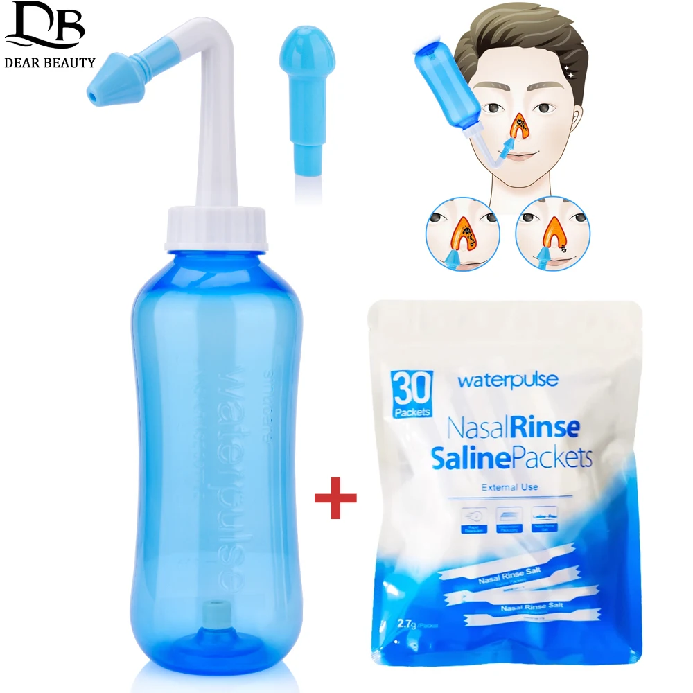 300ML Nasal Irrigator Rinse Bottle Nasal Wash Salts Adluts Child Allergic Rhinitis Treatment Washing Machine