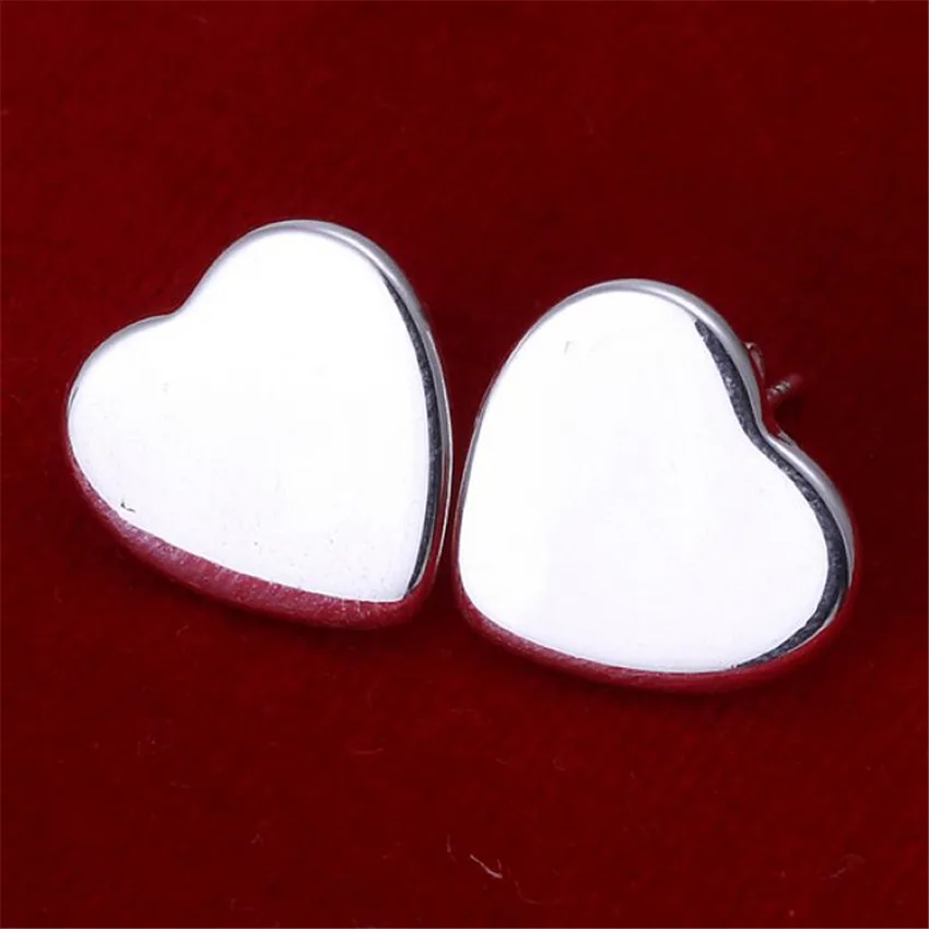 Argento 925 Placcato Love Cute Women Heart Card Orecchini Street Beat Wild Glamor Girl Wedding Spedizione Gratuita