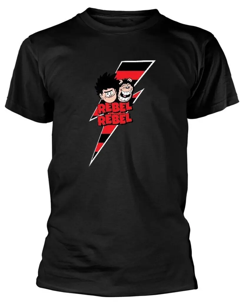T-Shirt Beano Dennis The Miny 'Rebel Rebel' (Nera)-Nuova E Ufficiale!