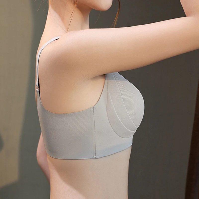 Seamless Side-gathering Breastfeeding Underwear for Women, Big Breasts Look Small, Pregnancy and Postpartum Feeding, Push-up Bra | Women Undergarments