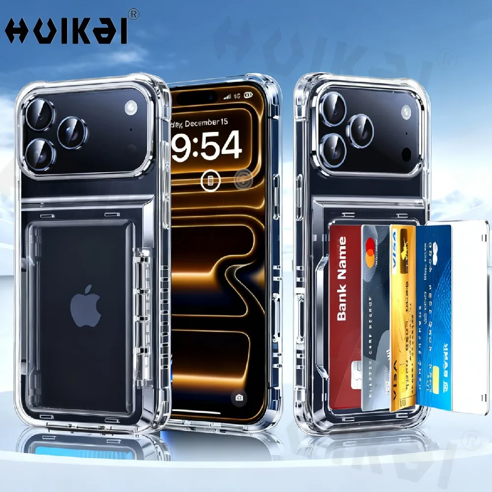 Slim Heavy Duty Wallet Card Case with Slide Slot and Holder
