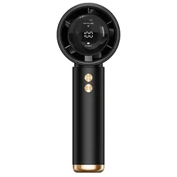 Compact USB Rechargeable High - Speed Handheld Fan - Quiet and Portable for Travel and Outdoor Activities (BLACK)